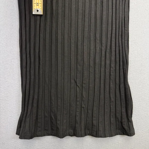 Reformation Black Ribbed Cutout Mock Neck Maxi Dress Size Medium M Long Slv‎ - Image 6
