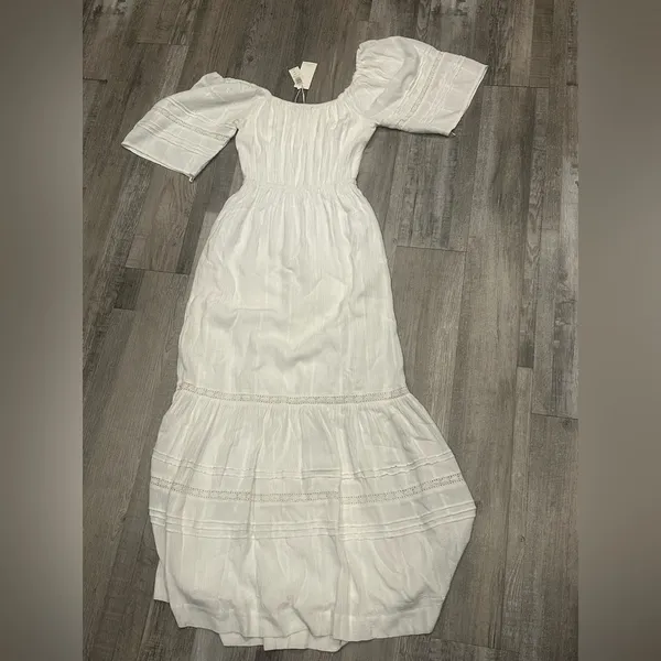 NWT Z SUPPLY White Poppy Midi Dress - Image 3