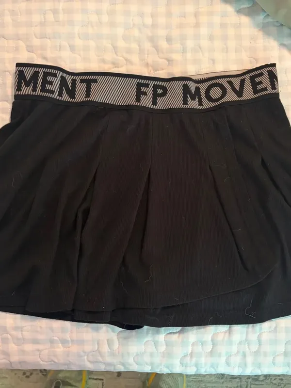 FP Movement by Free People Black Athletic Mini Skort with Logo Waistband - Image 2