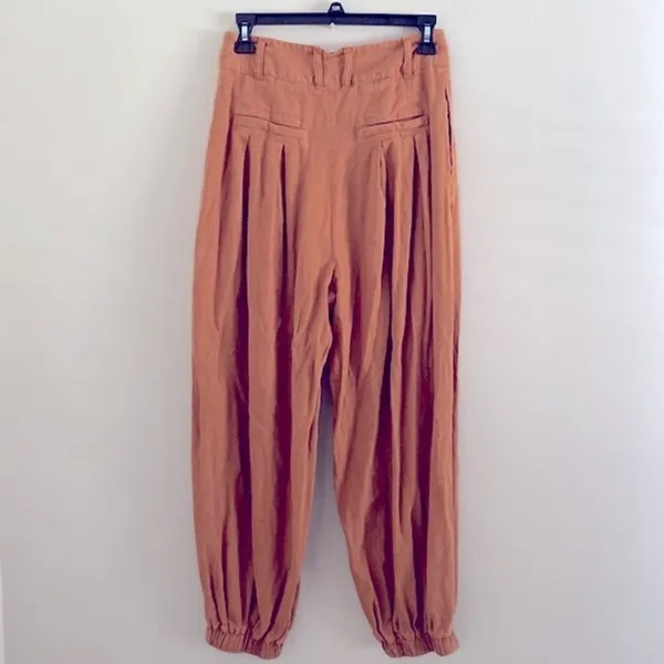 Free People Kirsten trouser rust/autumn leave linen pant - Image 7