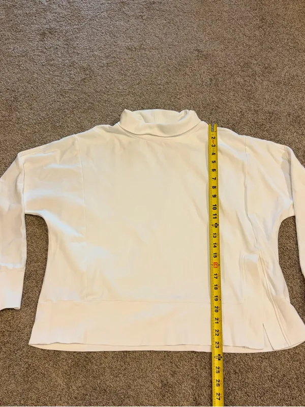 Haven Well Within Women's Cream Mock Neck Pullover Sweatshirt Size Large - Image 7