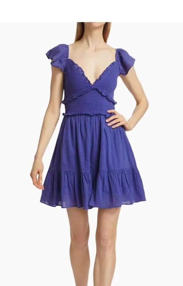 LoveShackFancy Ivella Smocked Cotton Minidress - Image 2