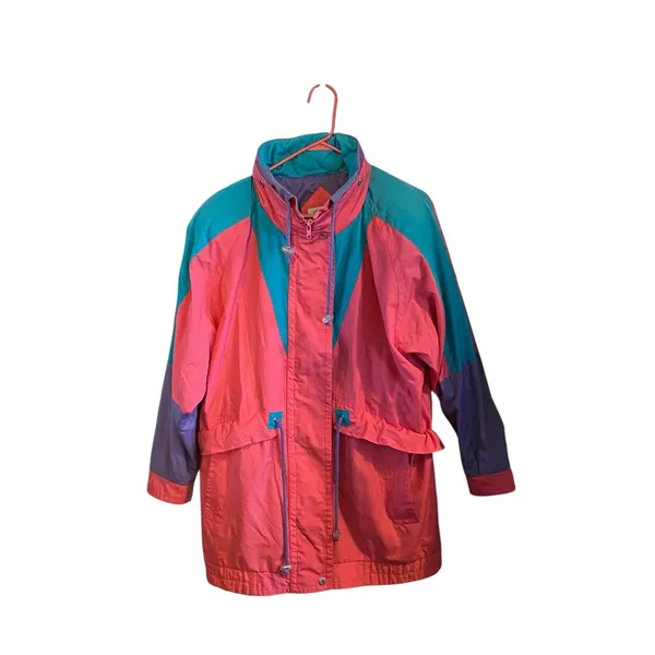 Vintage 80s 90s Pink Purple Women's Jacket wind proof streetwear barbiecore - Image 3