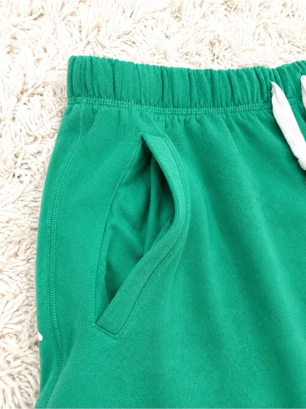 PINK Victoria's Secret Green Lounge Shorts with White Script - Image 3