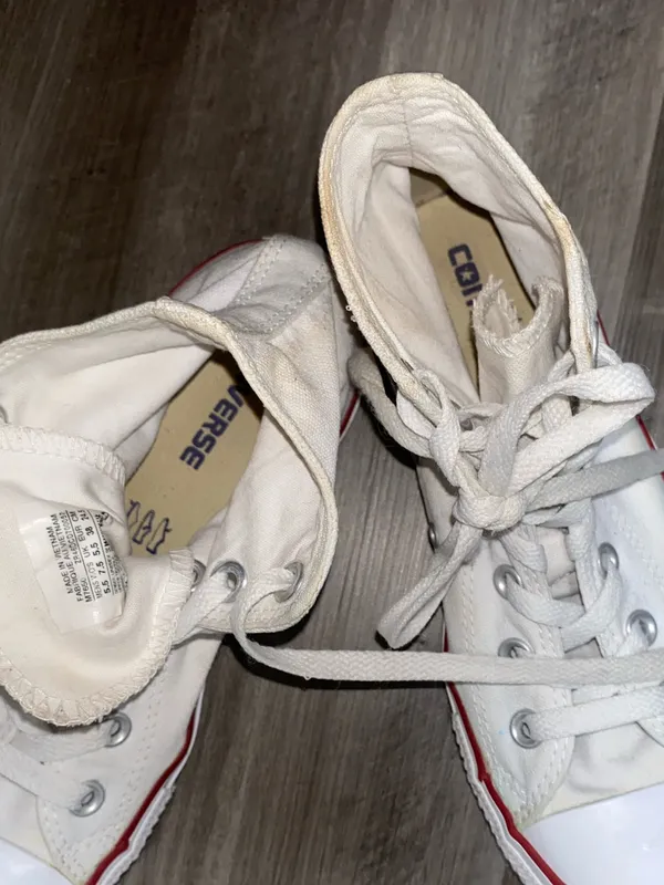 White Converse All Star high top sneakers - Image 7