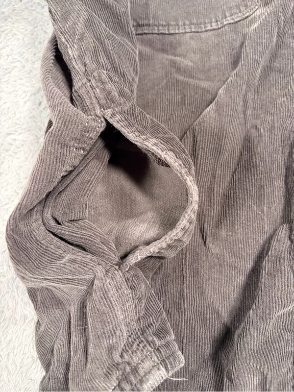 Aerie offline Corduroy Button-Up Shirt Jacket in Charcoal small - Image 8