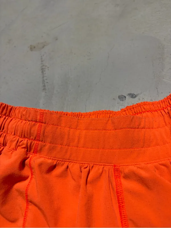 lululemon athletica Women's Neon Orange Athletic Shorts 4 - Image 4
