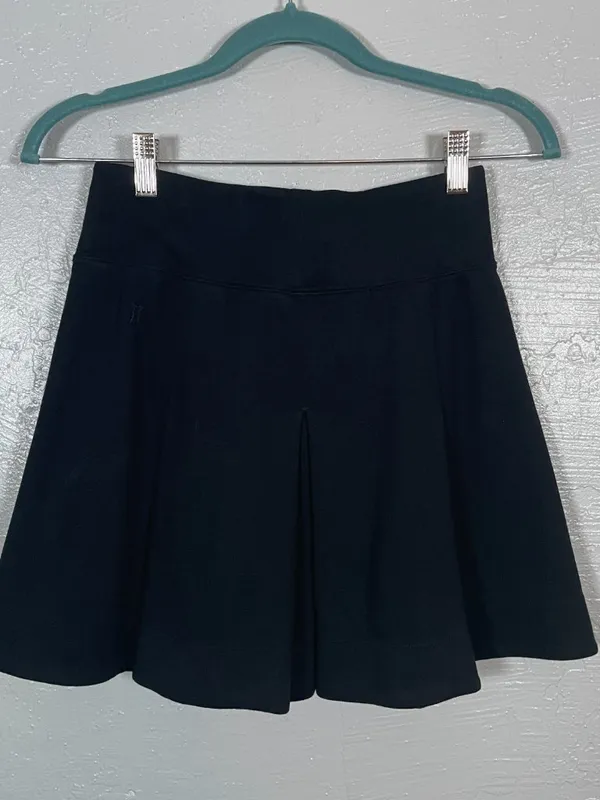 Kit and Ace Women 4 Black Pleated Mini Skirt High Waisted Pockets Ponte Knit - Image 5