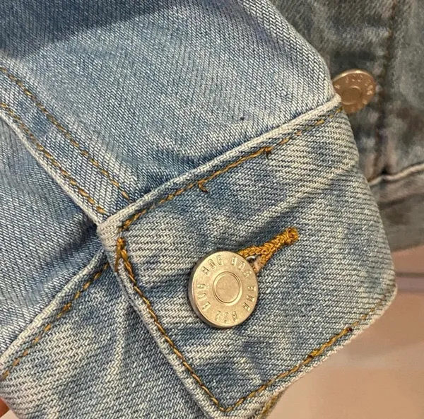 Urban Outfitters BDG Crop Denim Jean Trucker Jacket S Retro - Image 5