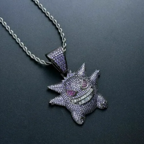 Pokemon Gengar Purple Necklace - Great Gift - Rhinestone - Image 2