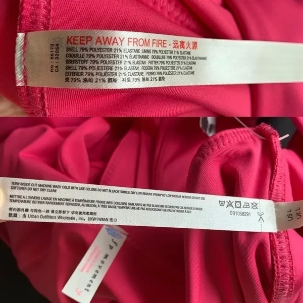 Free People Jumpsuit After Hours Flared‎ Workout Athletic Belted Pink XS NWT - Image 6