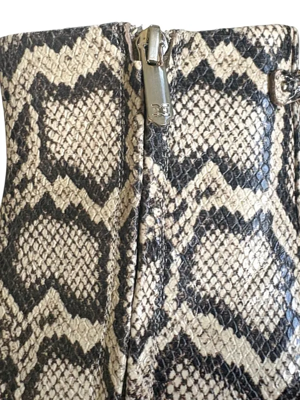 Like New Sam Edelman Leather Paige 2 Boots Snakeskin Size 6 - Image 7