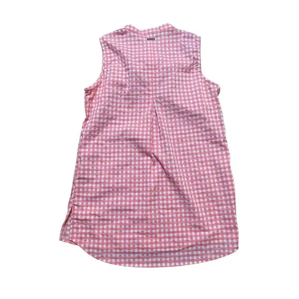 Columbia womens coral white checkered sleeveless blouse size M‎ - Image 2
