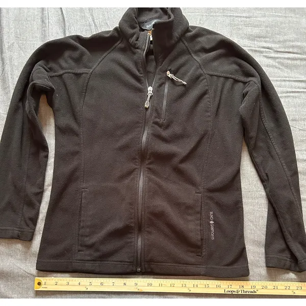Black Diamond Womens Full Zip Fleece Jacket Black Size S Mock Neck Activewear - Image 6