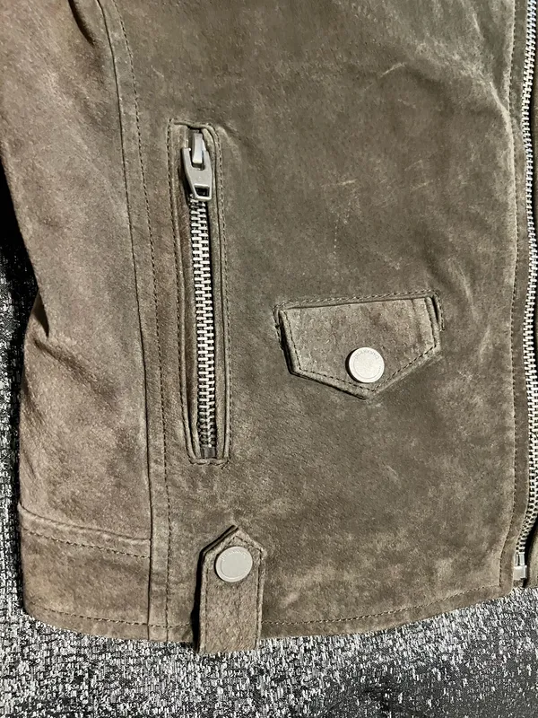 Womens S Blanknyc Genuine Suede Sleeveless Moto Vest-Taupe - Image 6