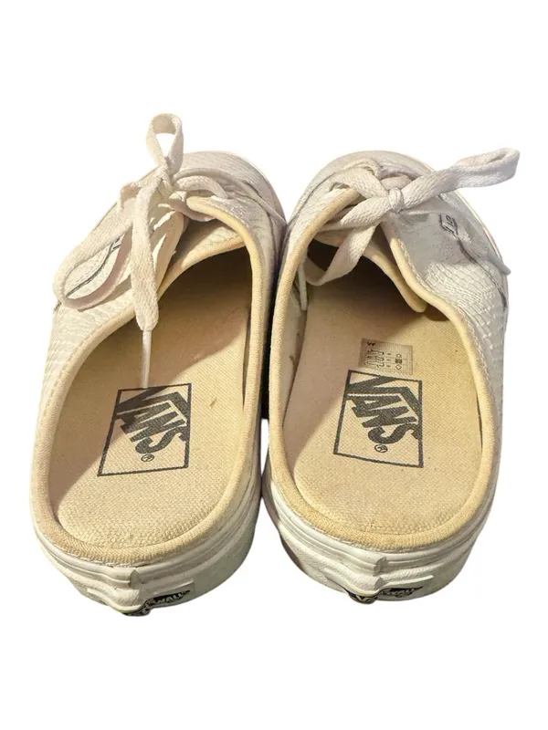 Vans Authentic Mule White Faux Snakeskin Slip-On Sneakers Women’s Size 7 - Image 4
