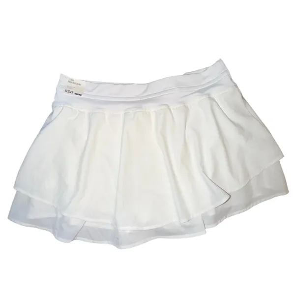 DSG Knit Stride HighRise Skort Womens XXL Pure White Tiered Athletic Tennis Golf - Image 4