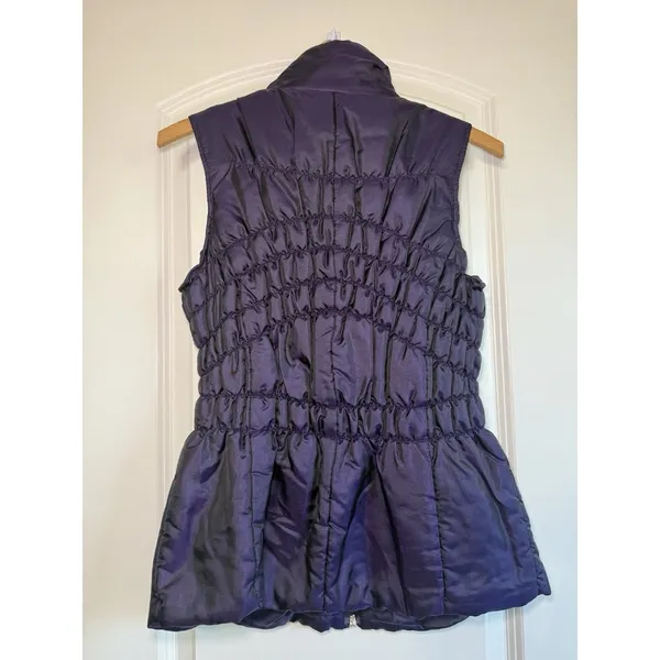 JANE ASHLEY‎ Women’s Purple Puffer Vest Medium Gorpcore Utility Casual - Image 2