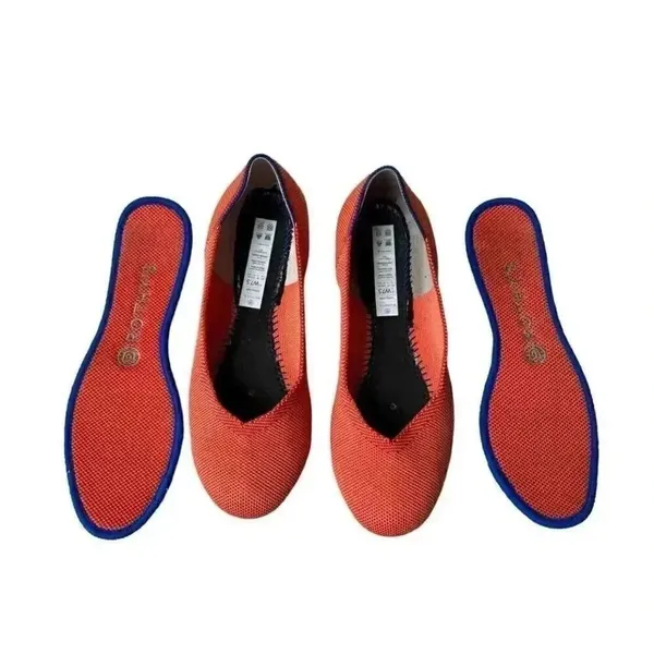 Rothy's Persimmon Marina Stripe Retired Women’s Round Toe Flats SZ 7.5 - Image 10
