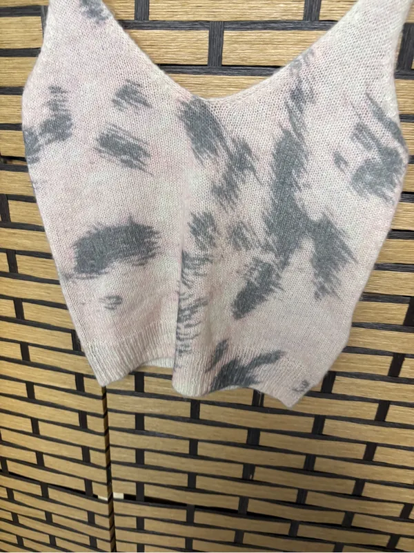 Zara Pink And Gray Tank Top Size Medium - Image 3