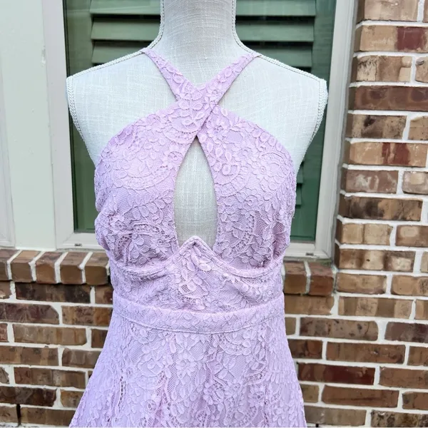 For love and lemons Carmela mini lace halter dress. - Image 3