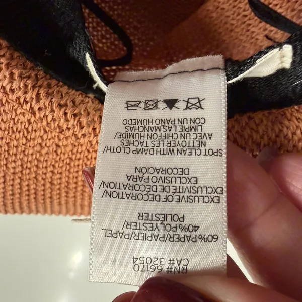 Anthropologie Cali Dream Rust Boho Wide Brim‎ Fedora Hat Beaded Band One Size - Image 13