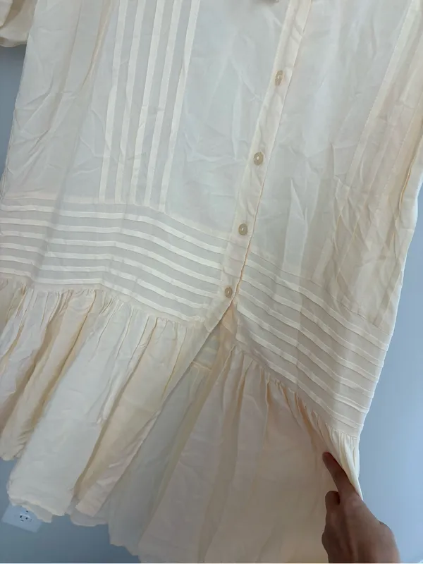 Young Fabulous & Broke Boho Cream Midi Dress size Medium - Image 6