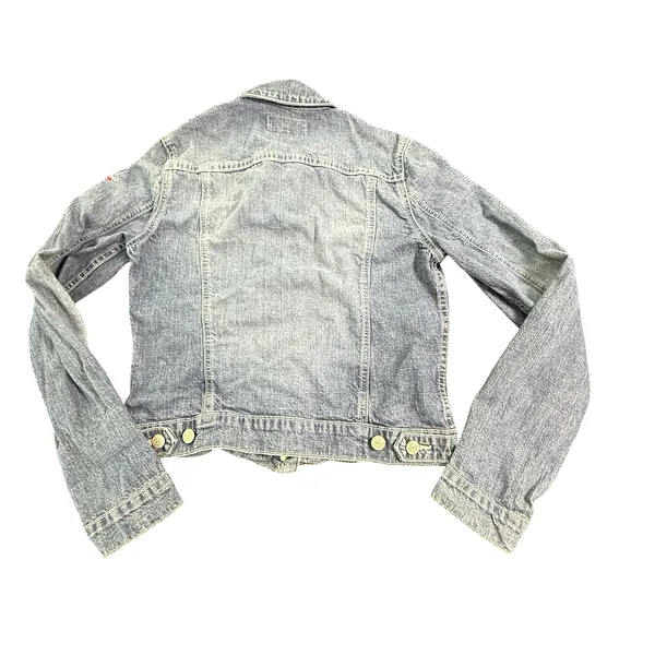 Polo Jeans Co Ralph Lauren Denim Jacket Womens Small Blue Trucker Vintage Y2K - Image 3
