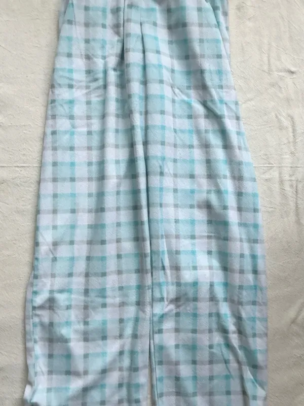 Kim Rogers Blue Plaid Two-Piece Flannel Pajama Set - Image 6
