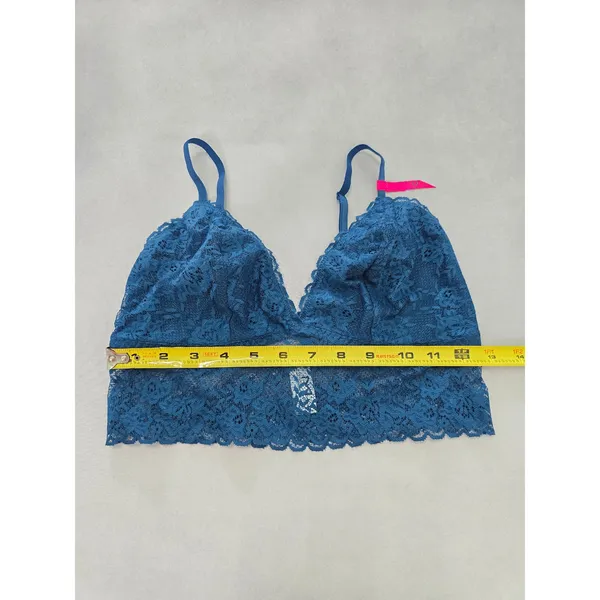 Maidenform Blue Romantic Boudoir Bridal Cottage Lingerie Feminine Lace Bra M - Image 5