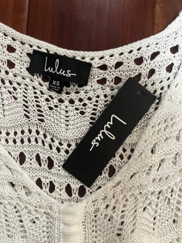 Lulus white crochet Top - Image 3