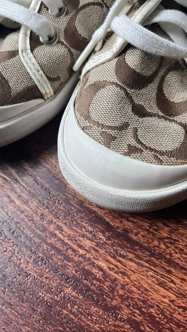 Vintage Coach Green Signature C Jacquard Polly Sneakers Sz 10 Y2K⁠ - Image 8