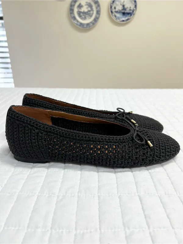 Madewell The Hester Flat in Crochet Roasted Espresso Brown Size 10 - Image 4