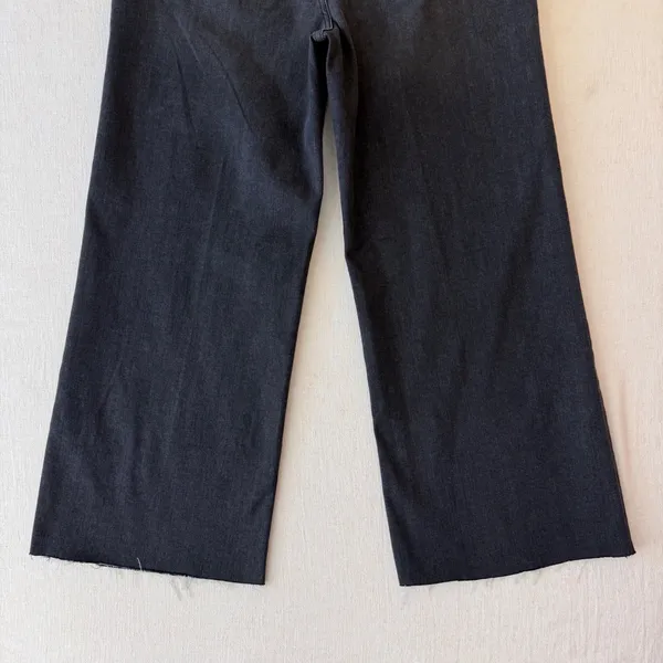 Joe's Jeans Persephone Wide Leg Ankle Jeans 31 Black Raw Hem 90s Minimalist - Image 8