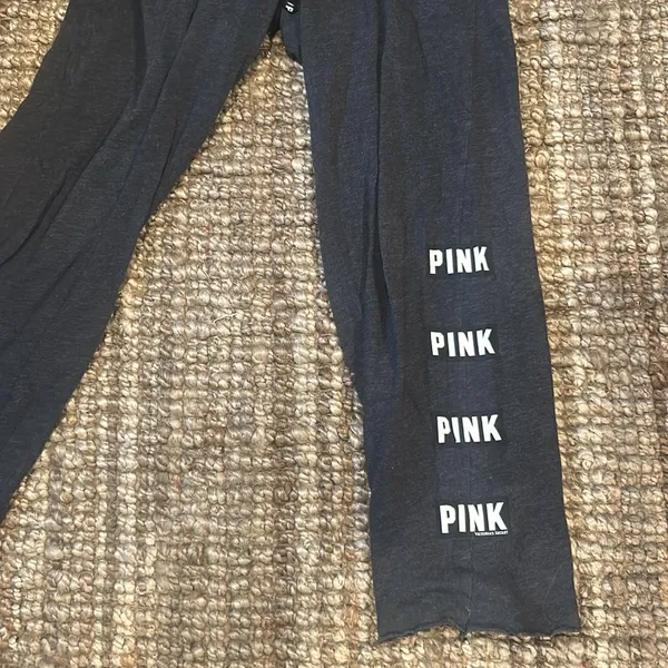 Pink Victoria’s Secret Grey Lounge Pants Size XS - Image 3