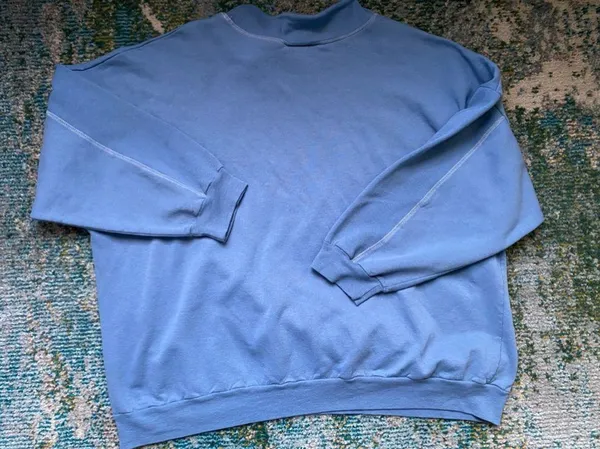 90s Laguna Sport neck tie soft worn in blue logo sweatshirt, size XL - Image 9