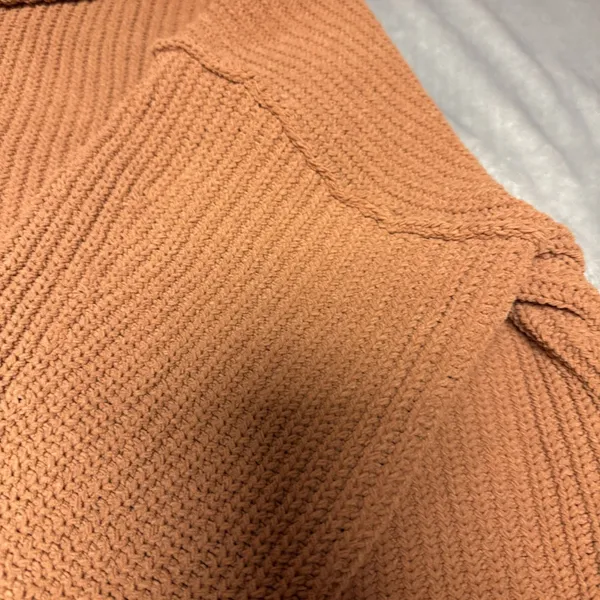 Women’s Aerie Size M Oversized Brown Turtle Neck Knitted Sweater - Image 3