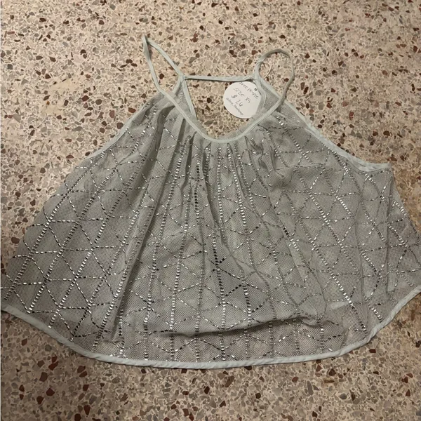 Free People Atlantis Sheer Mint Green Tank Top NWT XS - Image 5