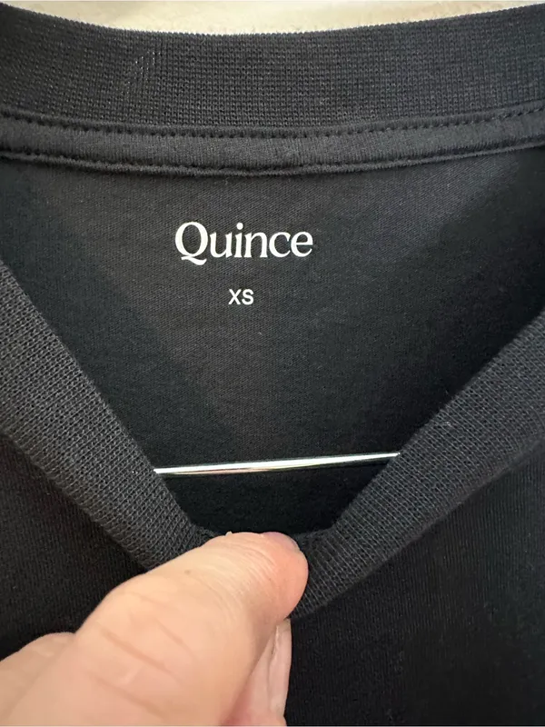 NWT Quince Cotton Modal Relaxed Long Sleeve tee black extra small - Image 3