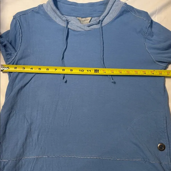 Women’s Multiples Ice Blue Cotton Top SZ S Athleisure Comfy Casual - Image 7