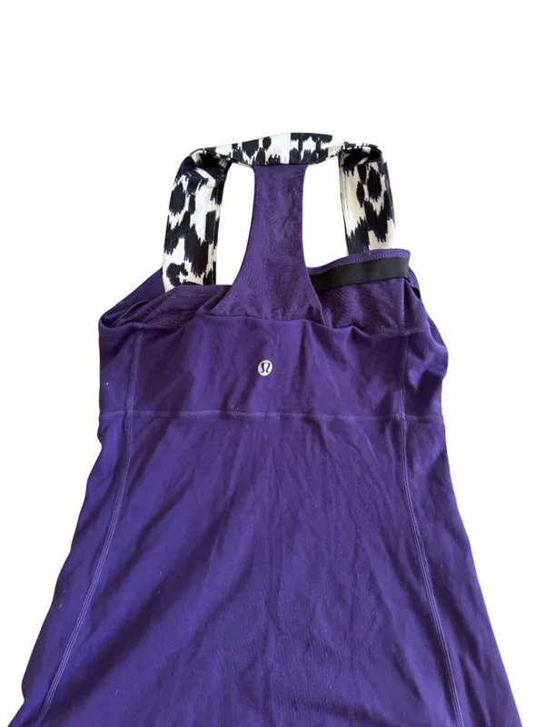 LULULEMON Purple Animal Print Tank Top Size 4 - Image 2