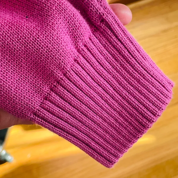 Lacoste Pink V-Neck Knit Sweater, Size 38 (Medium) - Image 4