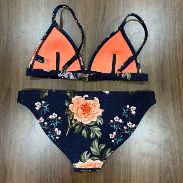 TRIANGL "Delilah" Fiore Nero Floral Neoprene Bikini Set - Excellent Condition - Image 2