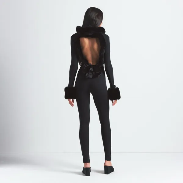 SKIMS Cloud Hooded Catsuit RARE XS onyx New without tags - Image 2