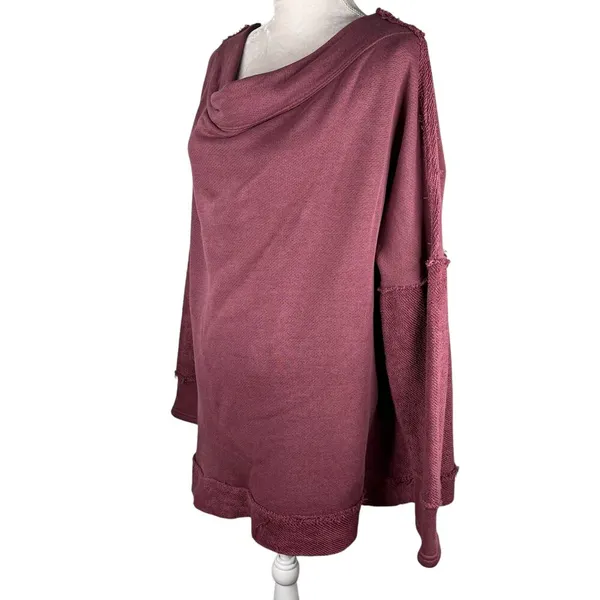 Free People Otto Slouchy Sweatshirt Tunic Oversized Jasper Rose M - Image 5