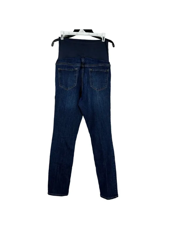 Old Navy Maternity Skinny Jeans Full Panel Adjustable Waist Dark Wash Size 8 - Image 3