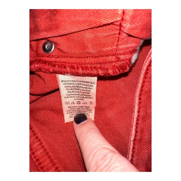 Free‎ People Red/Orange Cropped Flare Jeans, Womens Size 25 - Image 8