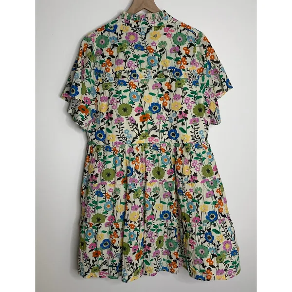 Ro's Garden Vibeka Ruffle Mini Dress Womens Medium - Image 4