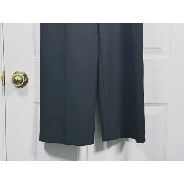 Aritzia Effortless Pant Wide Leg Trouser Size 00 Black Office Career Pleated - Image 7