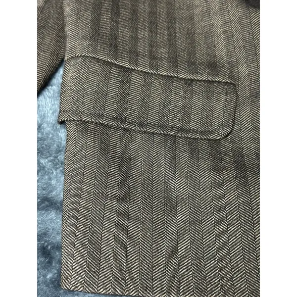 Gianni Bini Herringbone Wool Blend Cropped Jacket - Size M - Image 8